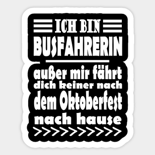 Busfahrerin Bus Frauen lustiger Spruch Beruf Sticker